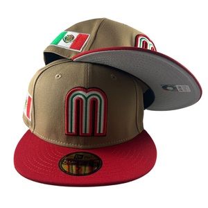 New Era Mexico World Baseball Classic 59FIFTY Khaki Fitted Hat